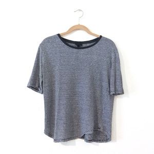 striped linen short sleeve shirt